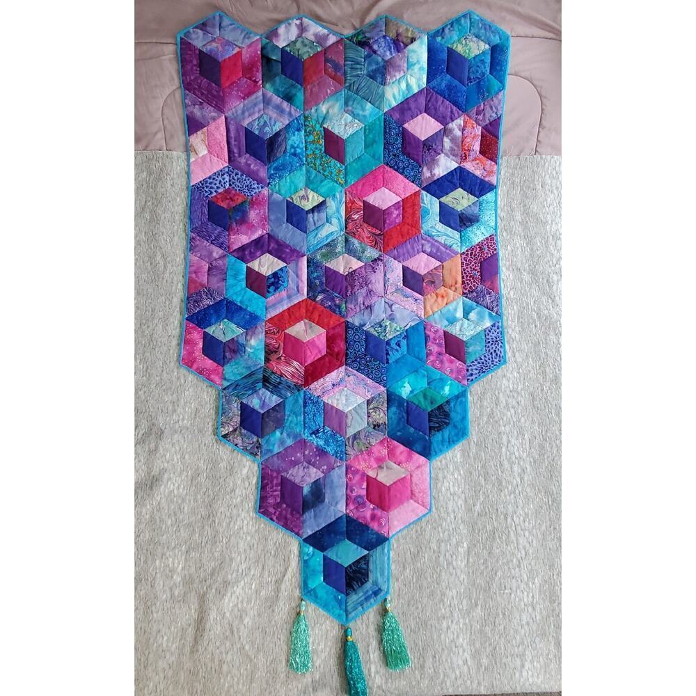 Beautiful Quilted Art Wall Hanging signed by Artist - Inner Peace